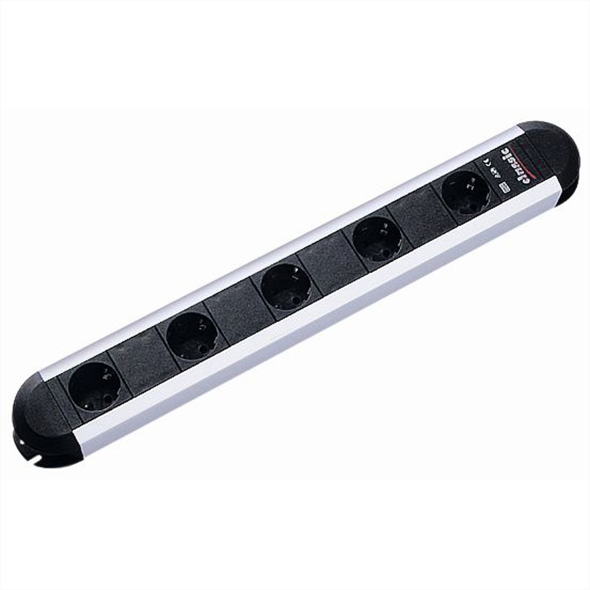 BACHMANN PRIMO Steckdosenleiste 5x Schutzkontakt, Aluminium, Dosenabstand 85mm, 1,75 m