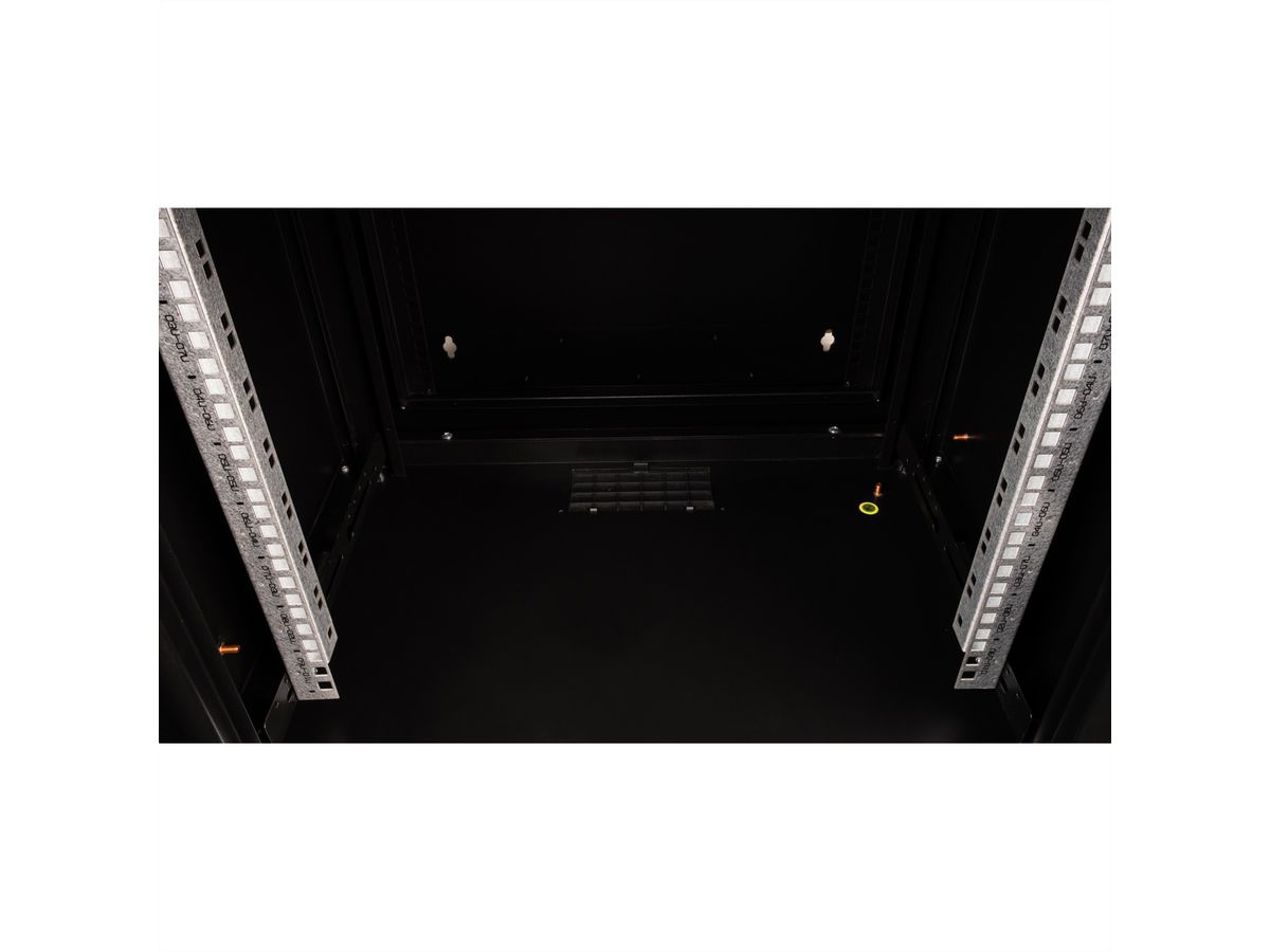ROLINE 19" Boîtier mural Pro 9U, 600x600 LxP pivotant en 2 parties noir