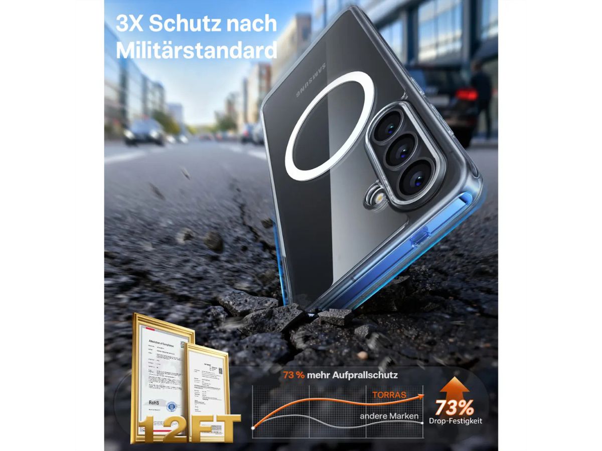 Torras Guardian Schutzhülle Galaxy S26, Plus, MagSafe, transparent, transparent
