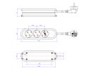 BACHMANN SMART Steckdosenleiste 3x CEE7/3 braun, 3x Schutzkontakt
