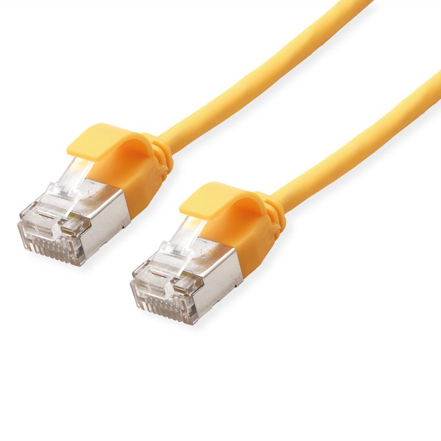 ROLINE U/FTP DataCenter Patchkabel Cat.6A (Class EA), LSOH, slim, gelb, 1,5 m
