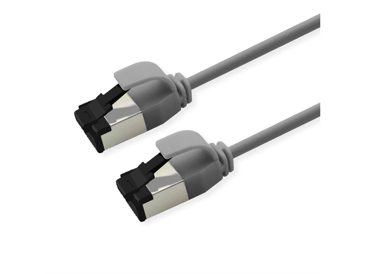 ROLINE Cordon Cat.8 (Classe I) U/FTP, Slim, fils tressés, LSOH, gris, 2 m