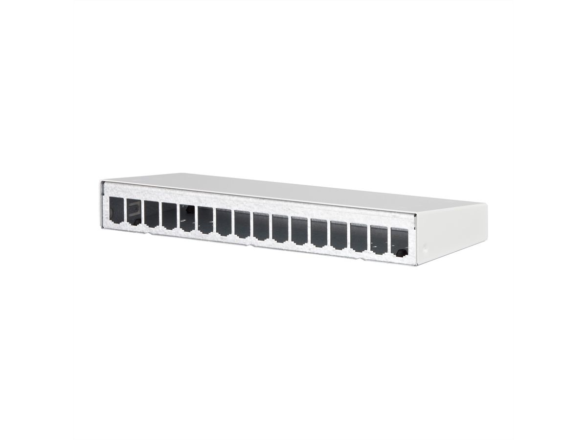 METZ CONNECT Modul AP-Gehäuse 16 Port reinweiß RAL9010