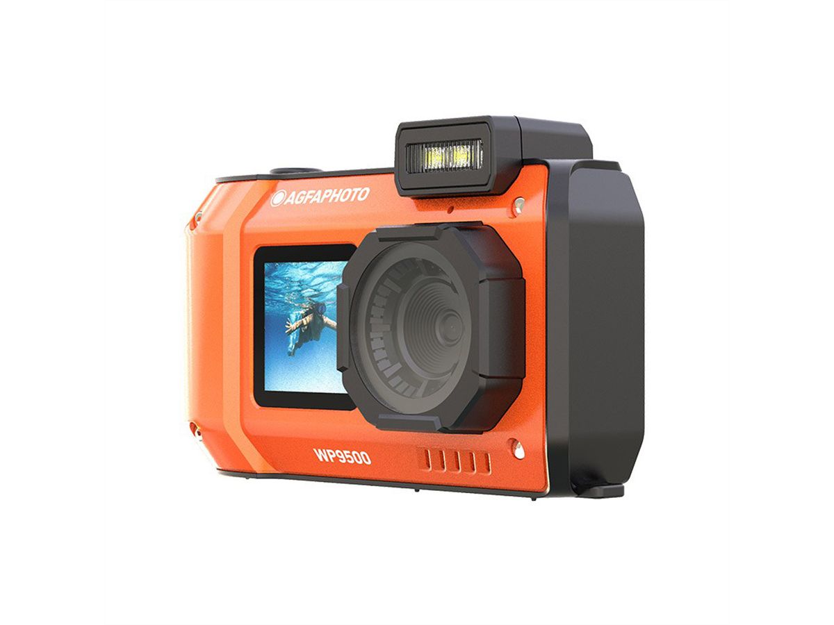 Agfa WP9500 Compact Digital Camera, Orange, Waterproof
