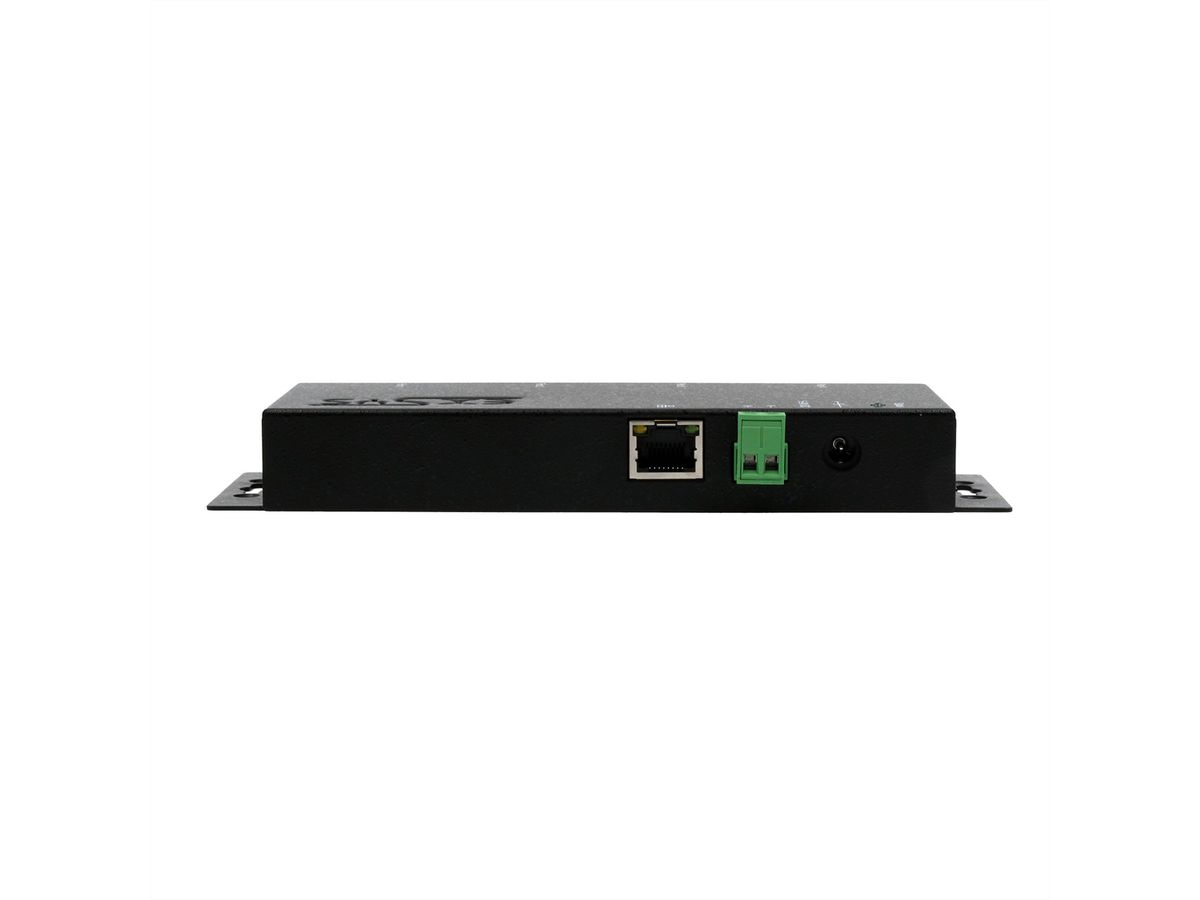 EXSYS EX-6124-2PoE Ethernet zu Seriell 4 x RS-232/422/485 mit 9 Pin Stecker PoE