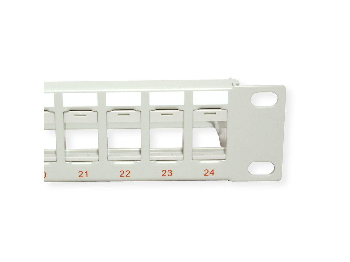 ROLINE 19-Zoll-Keystone-Modulträger, 24P., ungeschirmt, grau
