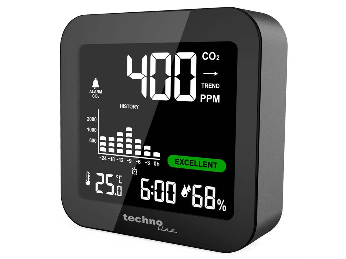 Moniteur de qualité de l'air TechnoLine WL1025, CO2, température, humidité