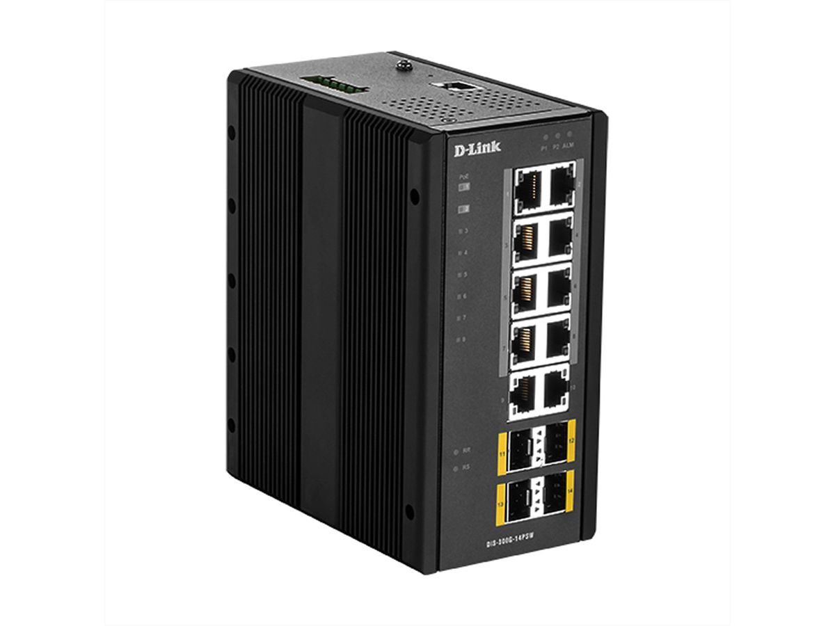 D-Link DIS-300G-14PSW Switch administrable Gigabit industriel