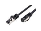VALUE S/FTP-(PiMF-) Patchkabel Cat.8 (Class I), LSOH, PoE, Litzendraht, schwarz, 2 m