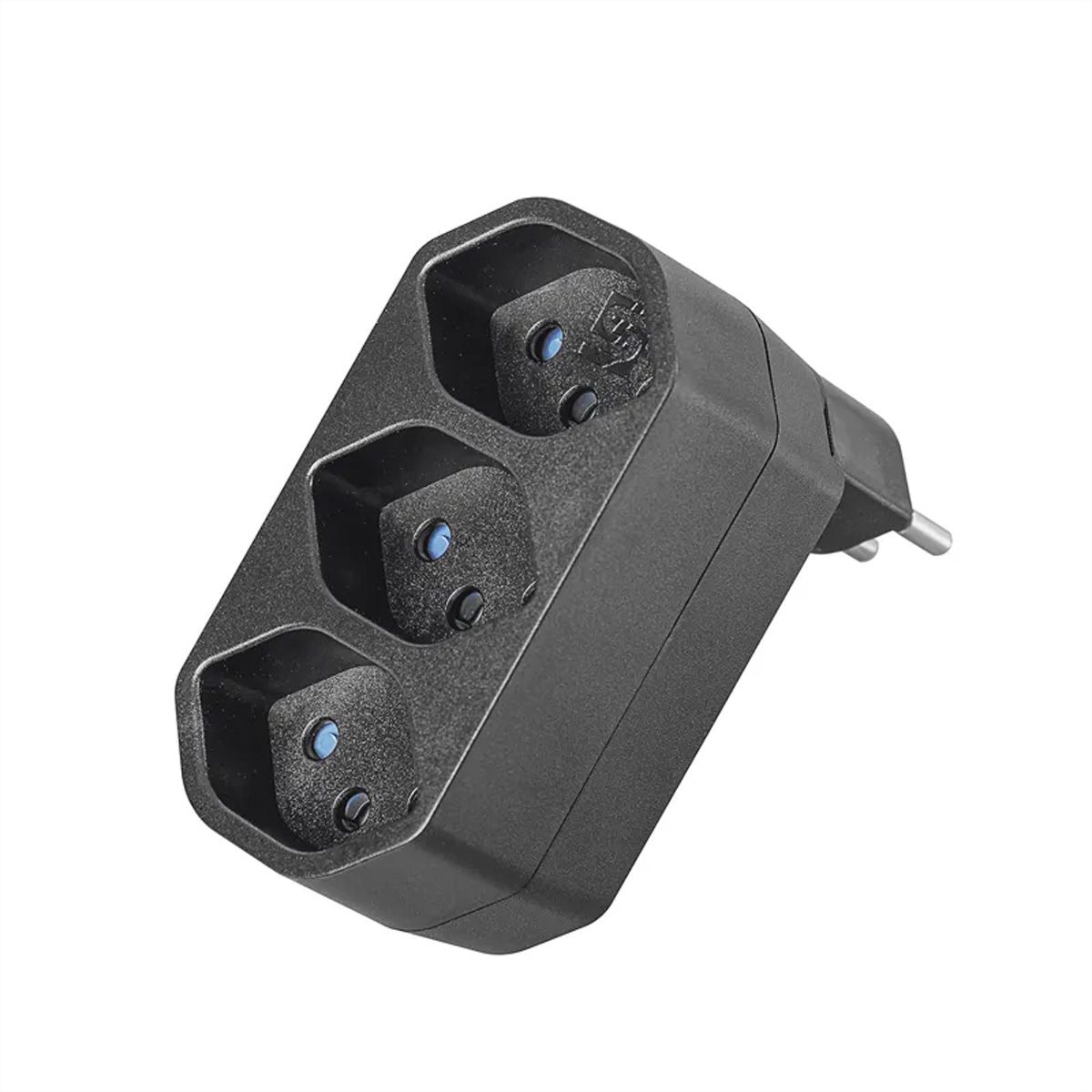 Steffen Adaptateur multiple Manta 3 prises T13, pivotant à 320°, noir