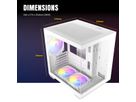 ANTEC CX60M ARGB Boîtier PC Mini Tour Micro-ATX, blanc