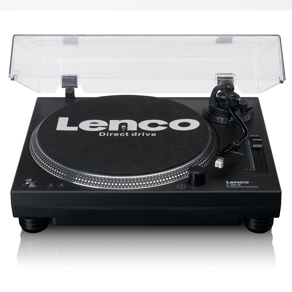 Platine vinyle Lenco L-3818BK, Noir