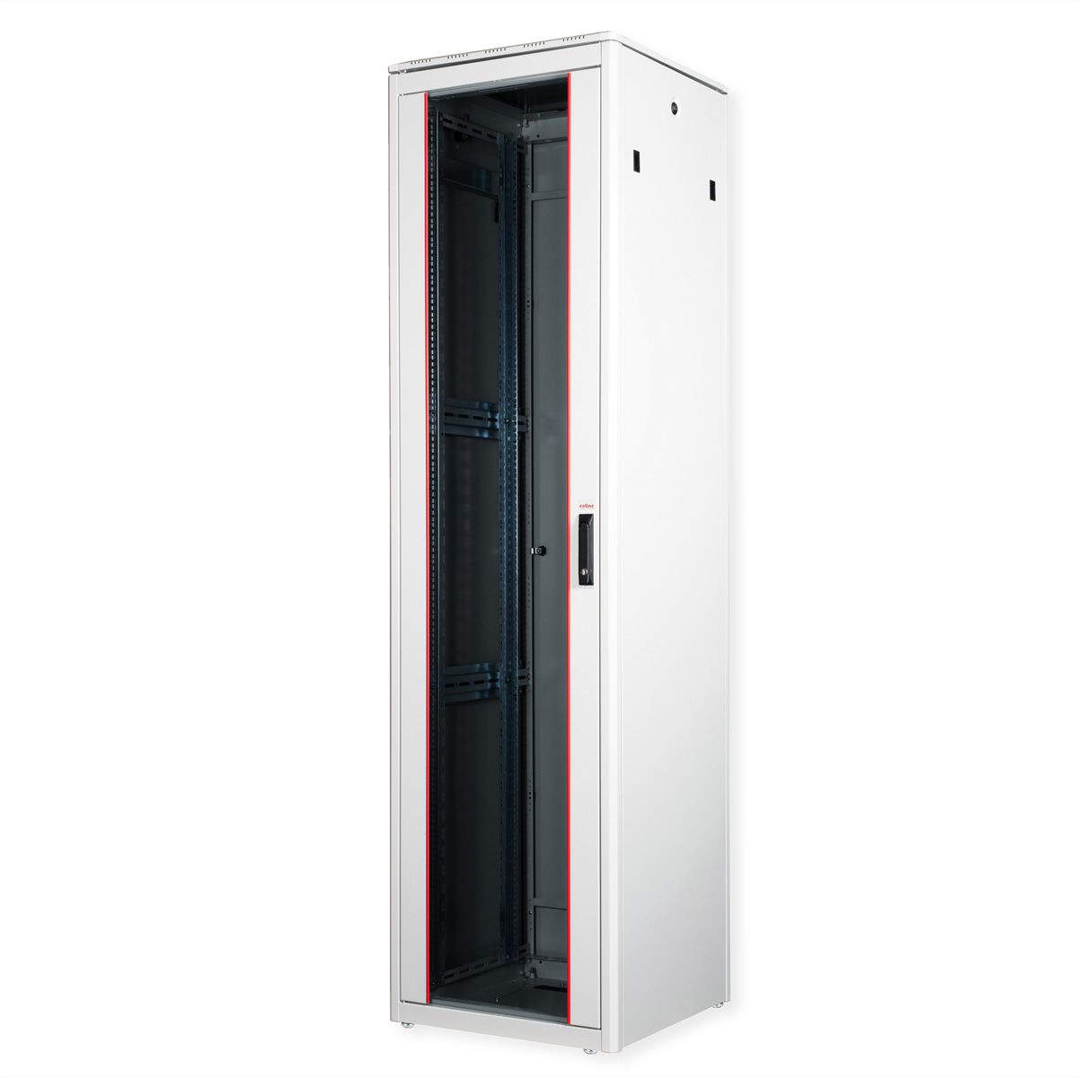 ROLINE 19-Zoll Netzwerkschrank Pro 47 HE, 600x600 BxT Glastür grau