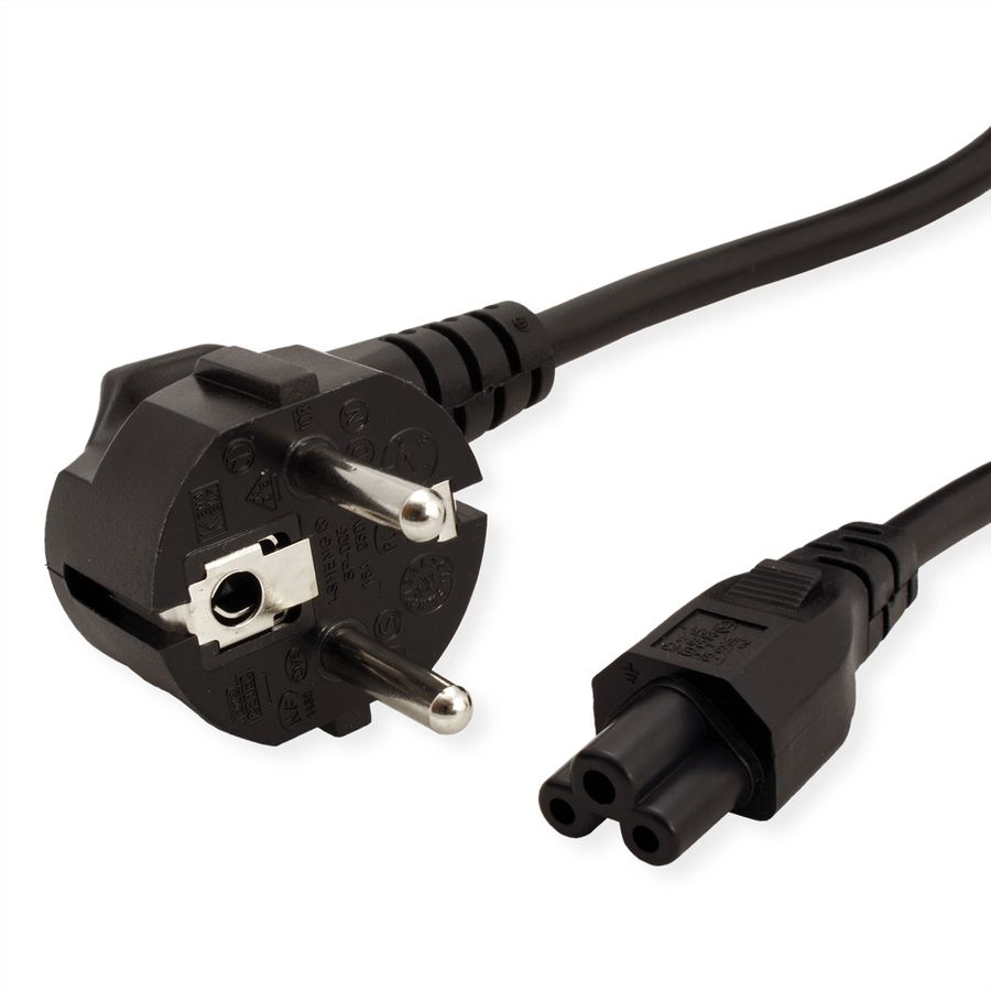 VALUE Netzkabel, 3pol. Notebook-Buchse, schwarz, 1,8 m