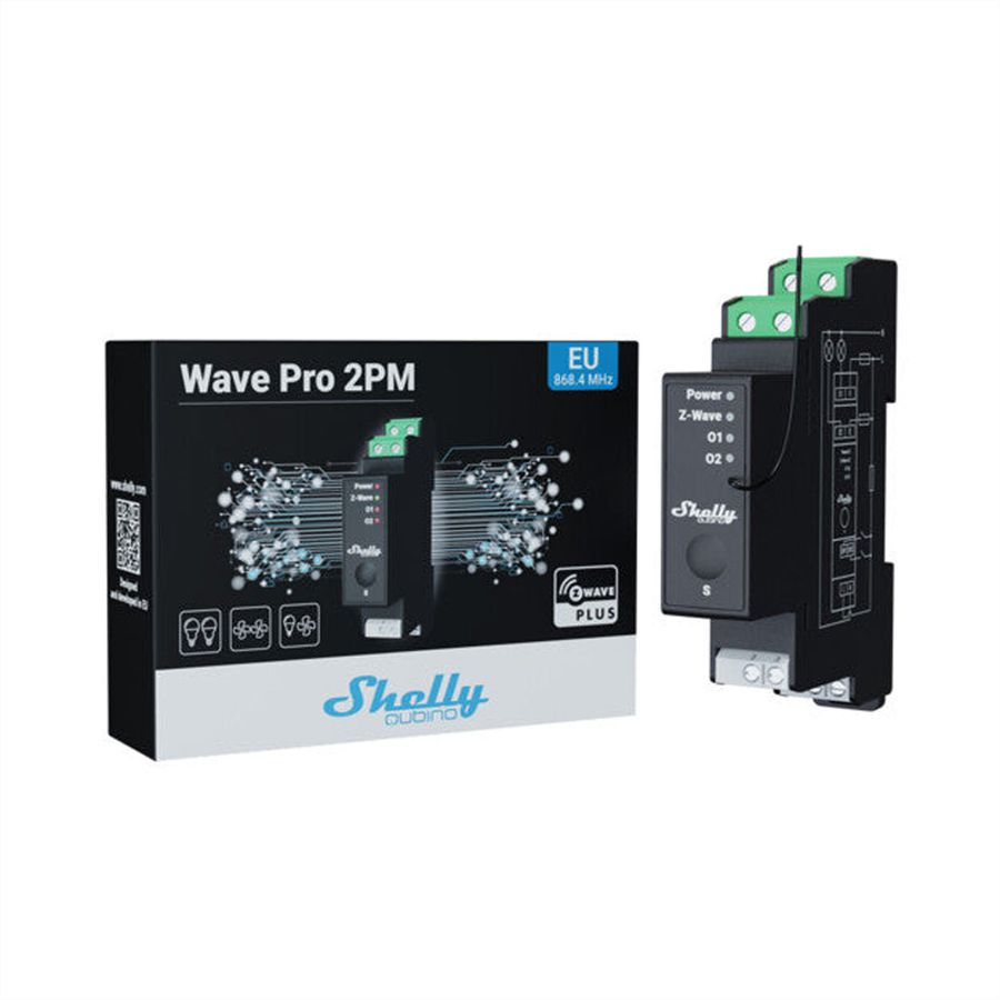 Shelly  Actionneur de commutation Qubino Wave Pro 2PM