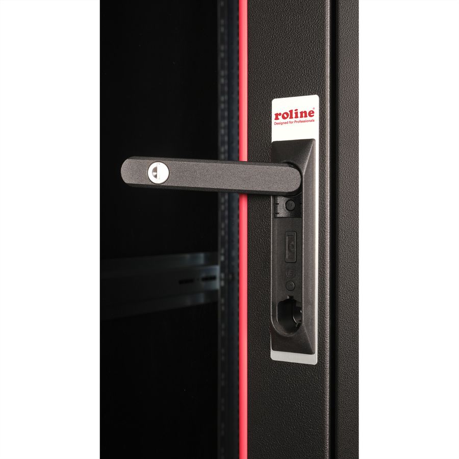 ROLINE 19-Zoll Netzwerkschrank Basic 32 HE, 600x800 BxT Glastür schwarz