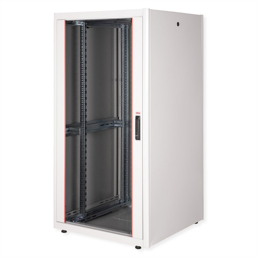 ROLINE 19-Zoll Netzwerkschrank Basic 32 HE, 800x800 BxT Glastür grau