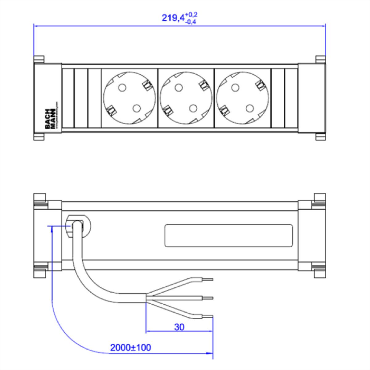 BACHMANN POWER FRAME 3xCEE7/3, ALLEMAND