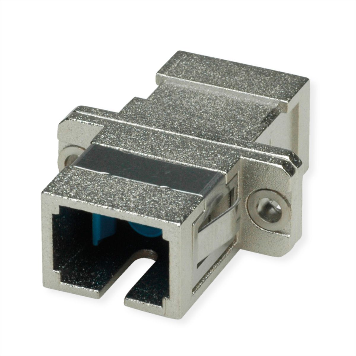 TELEGÄRTNER Coupleur SC, Singlemode et Multimode, Manchon en céramique, boîtier en métal, gris