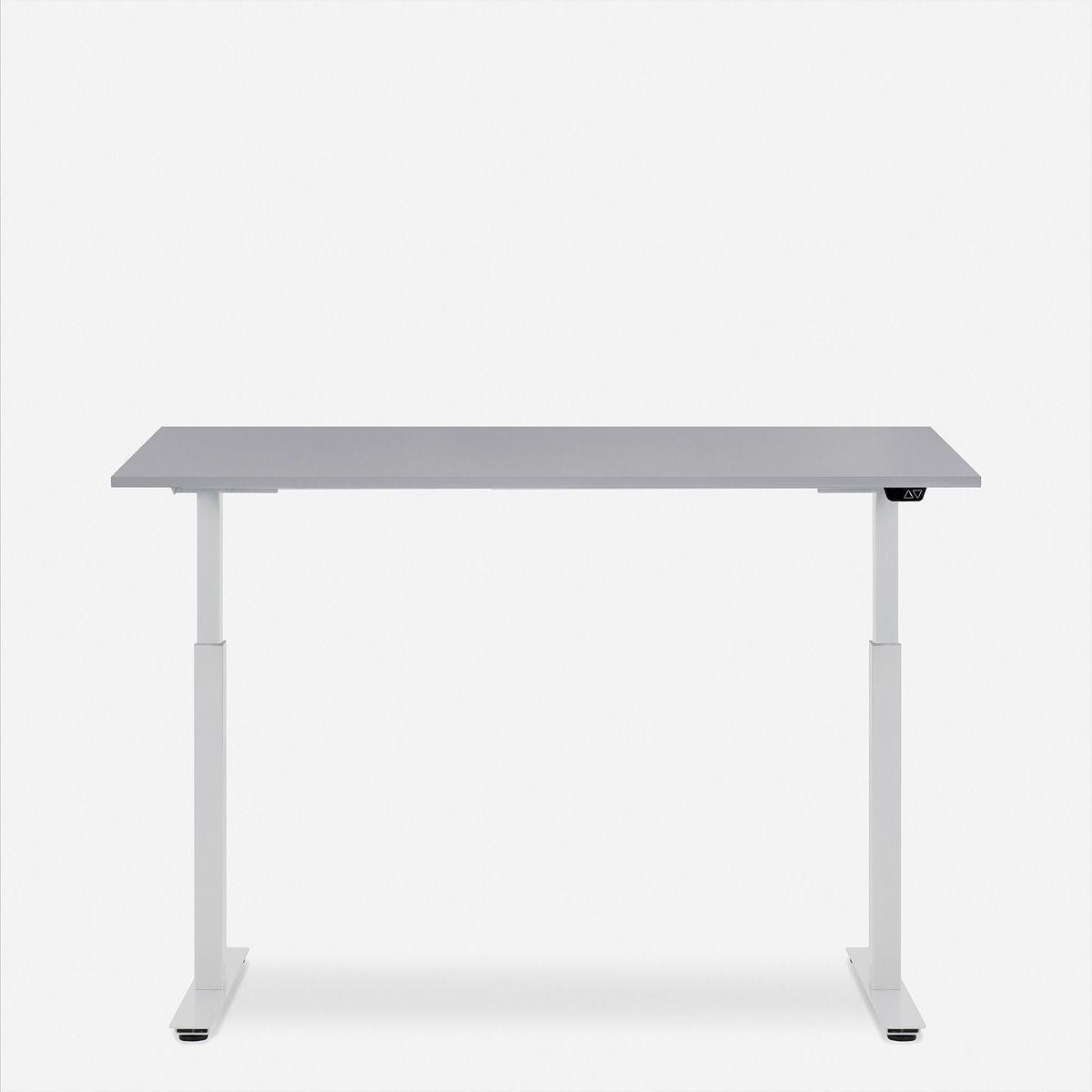 WRK21 Schreibtisch Smart 180 x 80 cm, Höhenverstellbar, Grau Uni / Weiss