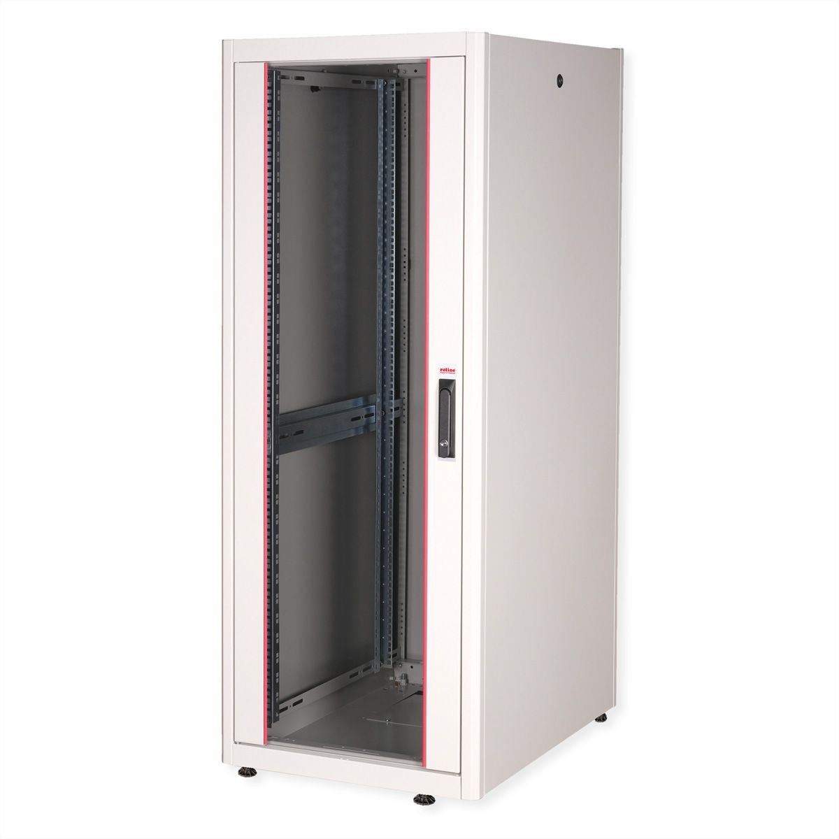 ROLINE 19-Zoll Netzwerkschrank Basic 32 HE, 600x800 BxT Glastür grau