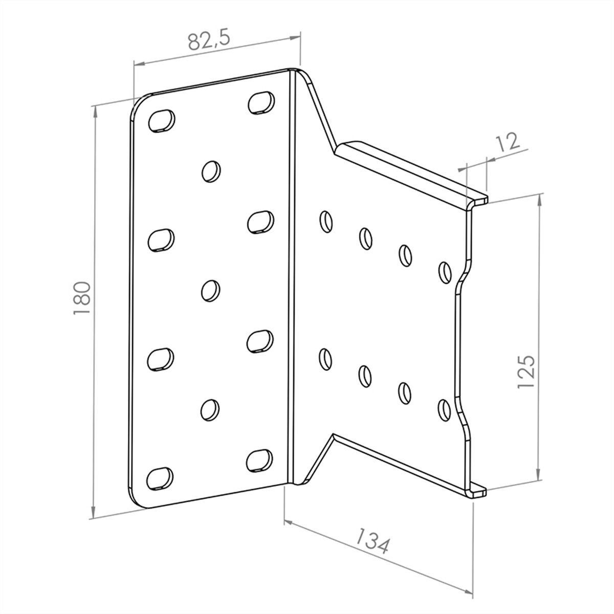 Hagor Wandadapter CPS - Single Rail, adapter for from wall installation