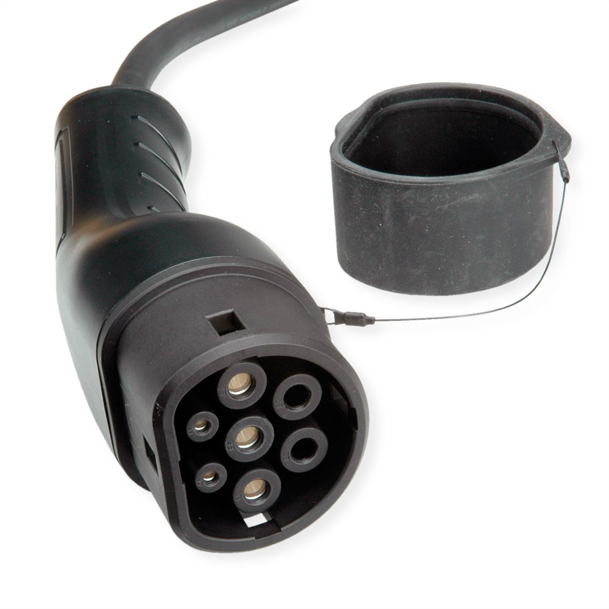 ROLINE E-Auto Ladekabel Typ2, 1-phasig, 250VAC (1P+N+E), 32 A, 7,4 kW, 7,5 m
