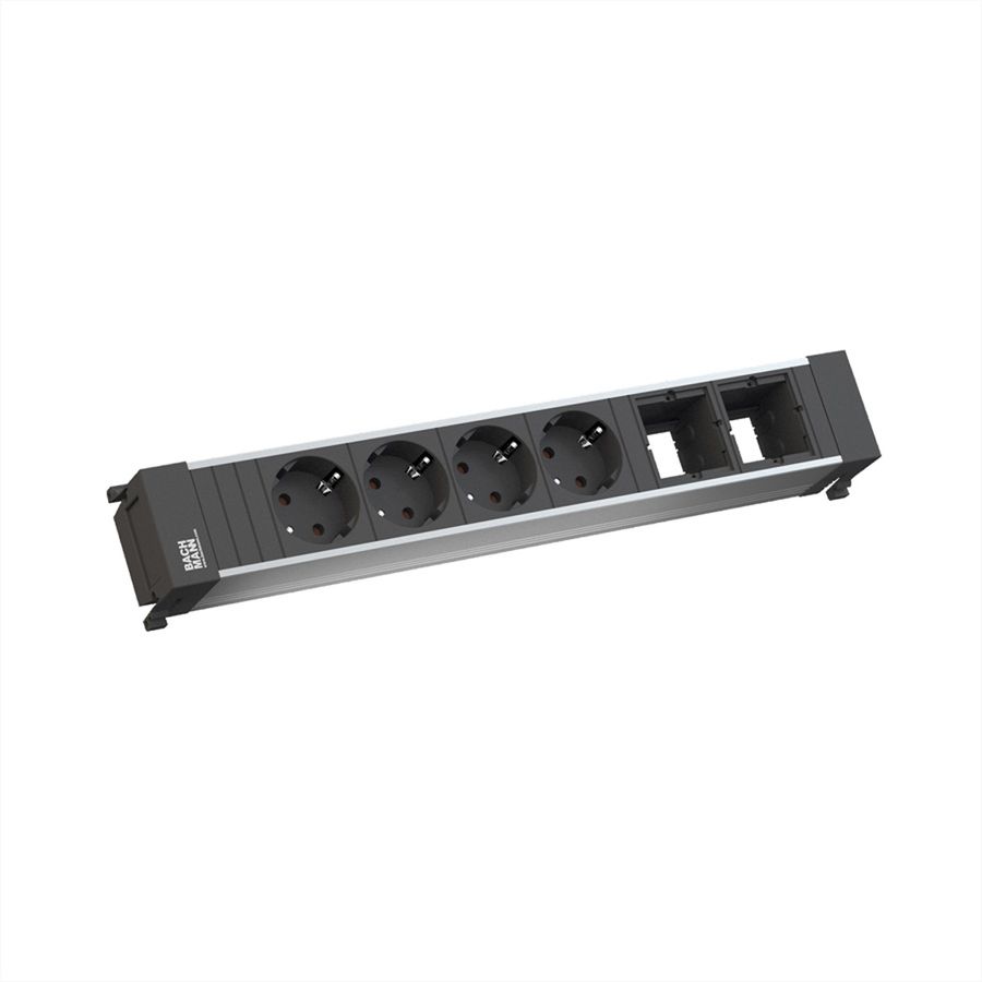 BACHMANN POWER FRAME Large 4x contact de protection 2x ABD