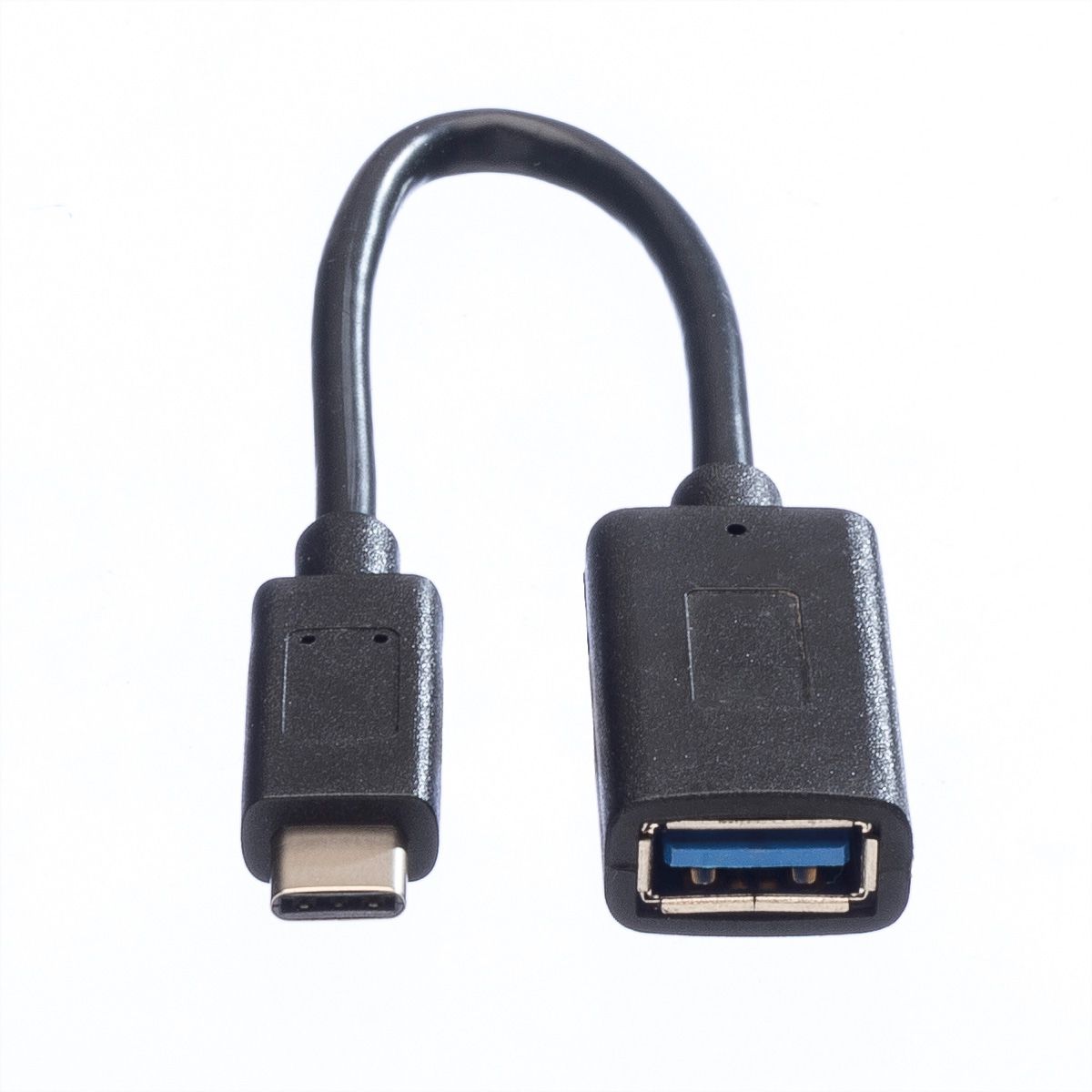 VALUE Câble USB 3.2 Gen 1, Type C - A, M/F, OTG, noir, 0,15 m