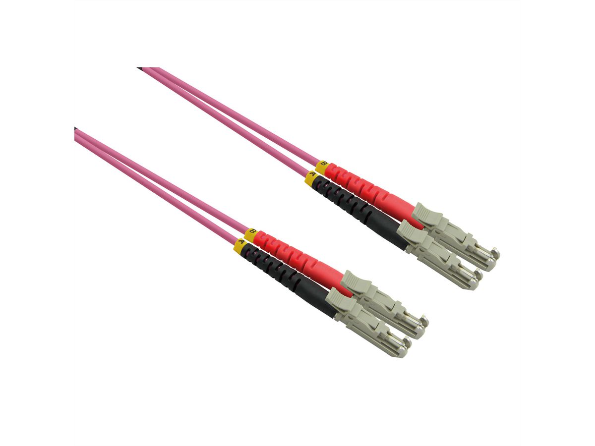 ROLINE LWL-Kabel duplex 50/125µm OM4, LSH/LSH, LSOH, violett, 10 m