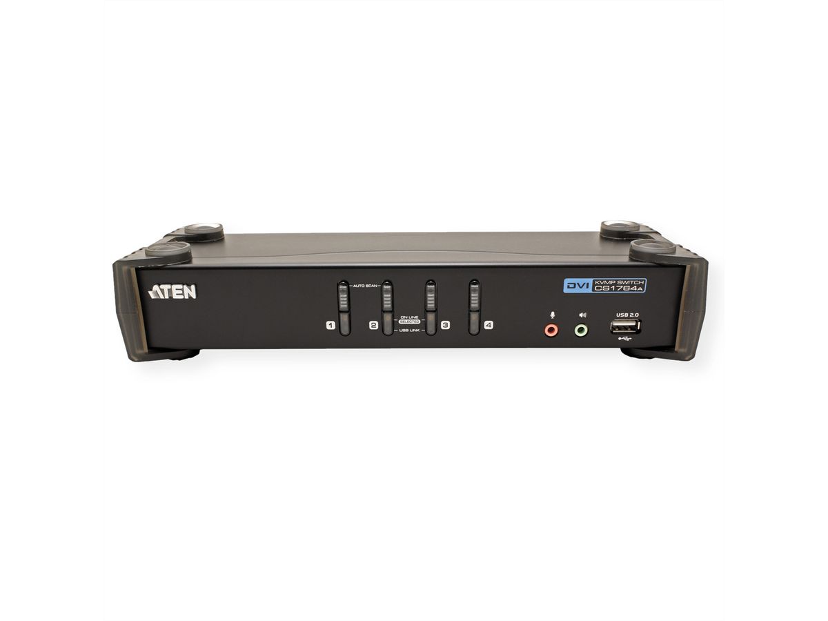 ATEN CS1764A KVM Switch DVI, USB, Audio, USB-Hub, 4 Ports