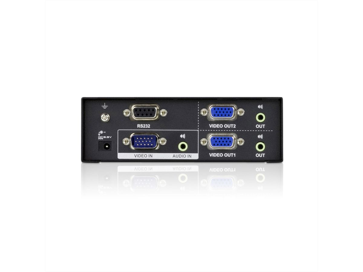 ATEN VS0102 VGA Video-Splitter, 450MHz, Audio, RS232, 2fach