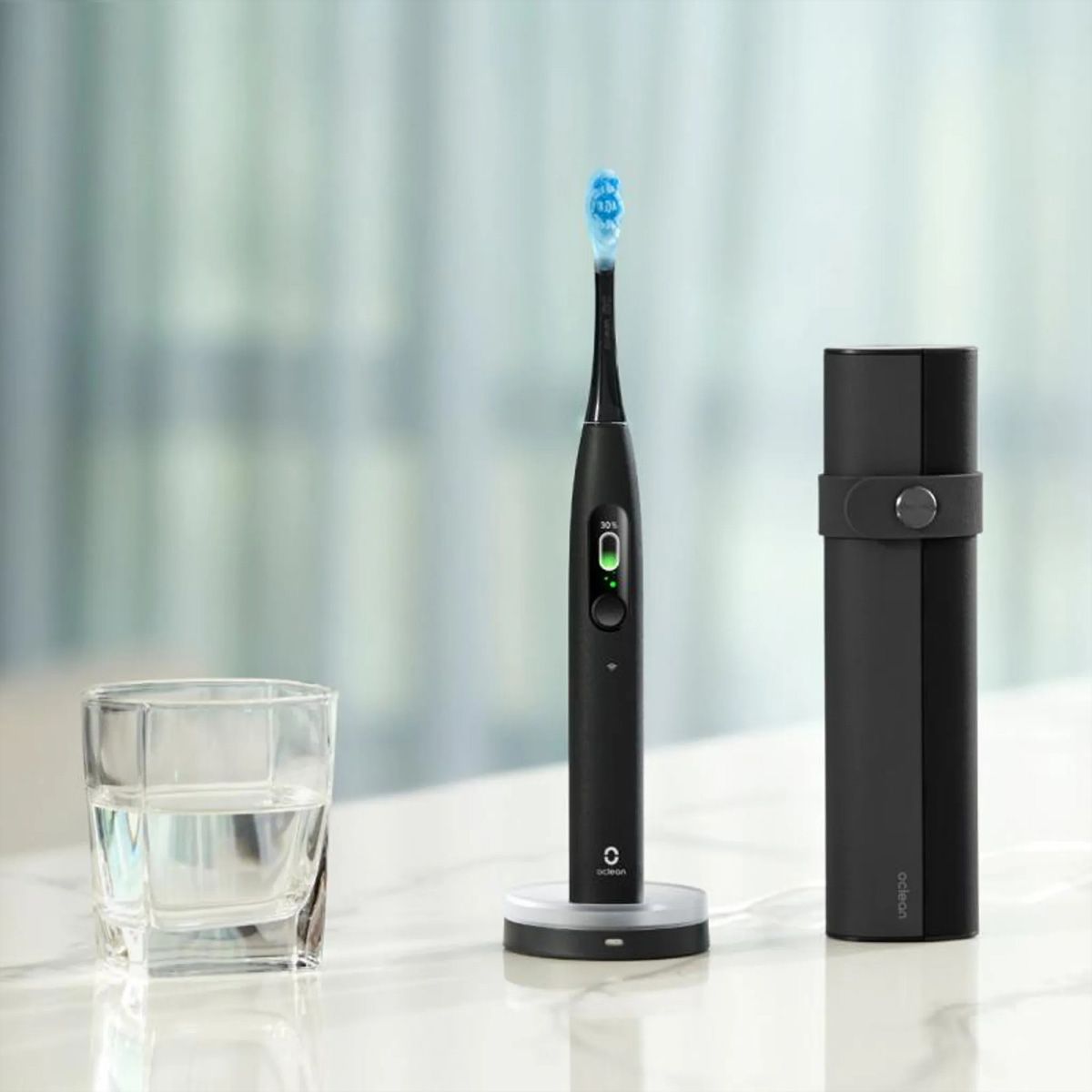 Oclean X Ultra 20 Set brosse à dents sonique vert, 84’000 mouvements/min, écran tactile intelligent, autonomie 40 jours