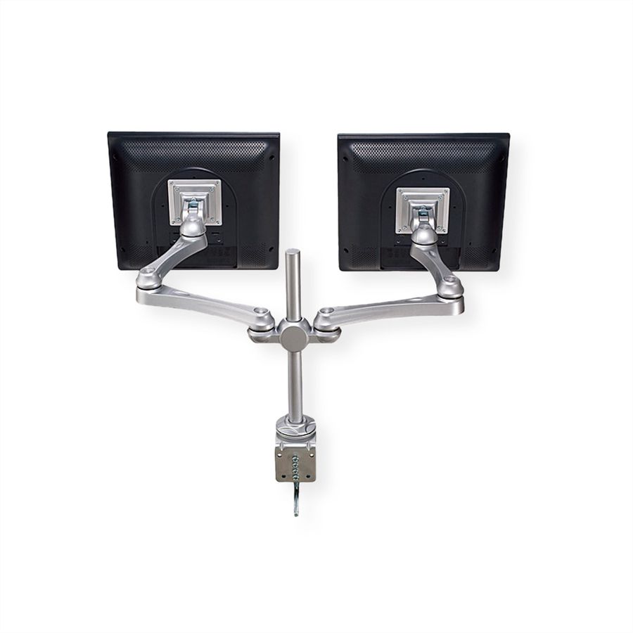 ROLINE Bras LCD double, 4 articulations, fixation sur bureau