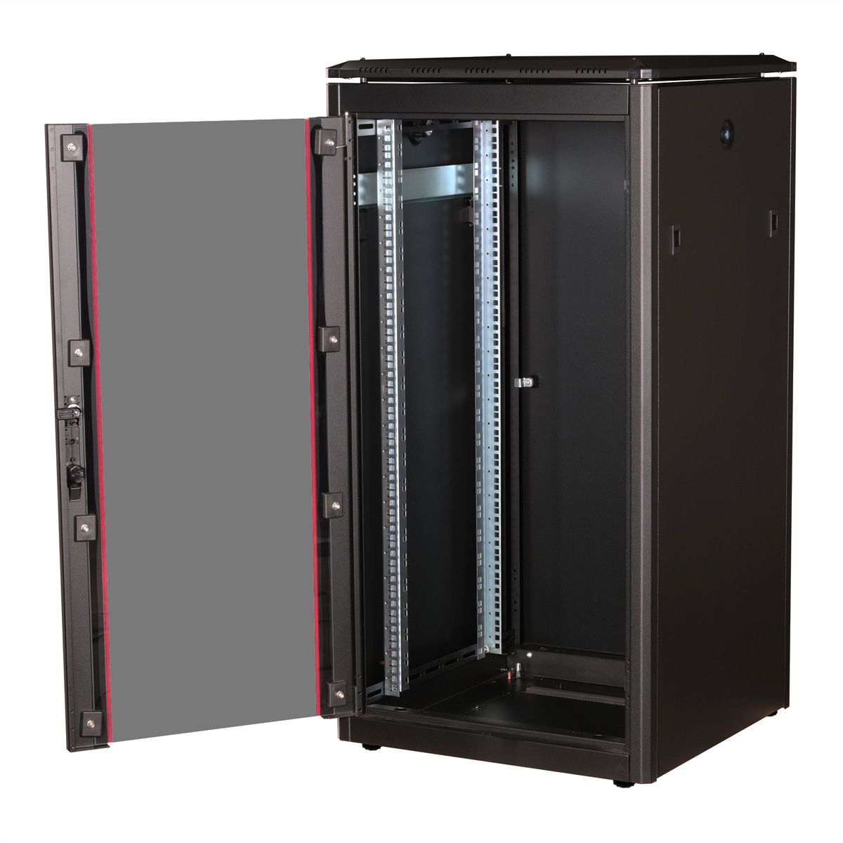 ROLINE 19-Zoll Netzwerkschrank Pro 22 HE, 600x600 BxT Glastür schwarz