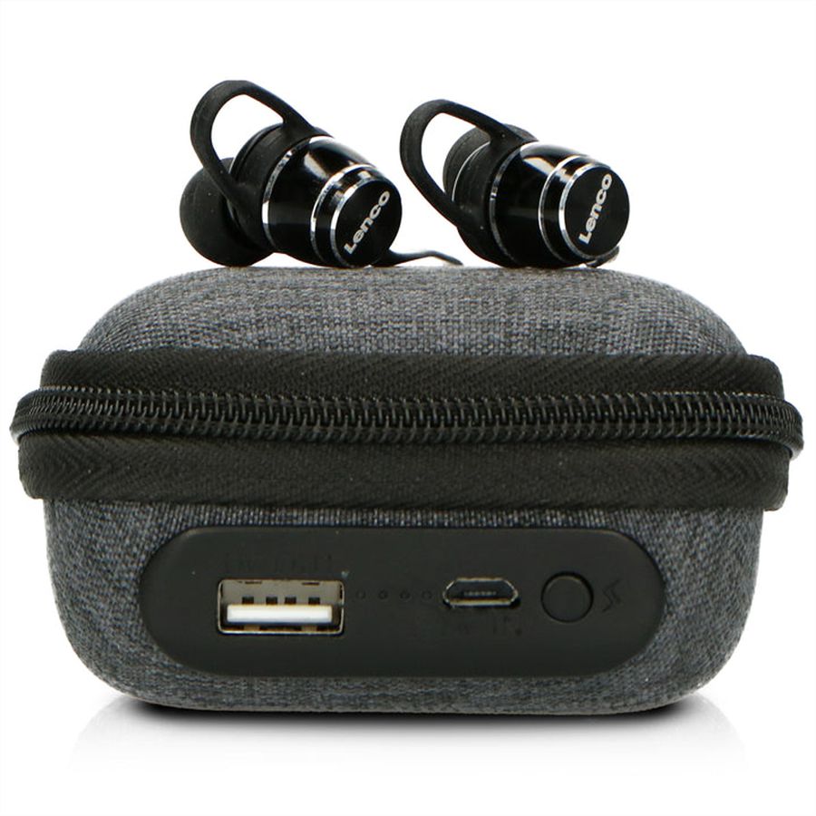 Lenco Casque Bluetooth EPB-160BK, noir,IPX4, avec étui de chargement