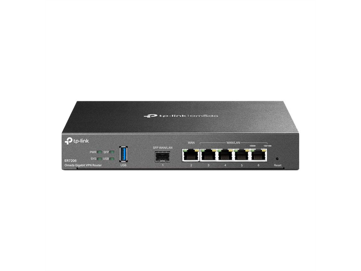 TP-Link ER7206 VPN Router , 1x Gigabit SFP WAN, 1x Gigabit RJ45 WAN