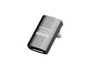 ROLINE Adaptateur USB4 Gen 3x2, Aluminium, coudé à 90°, large, Type C, M/F, argent