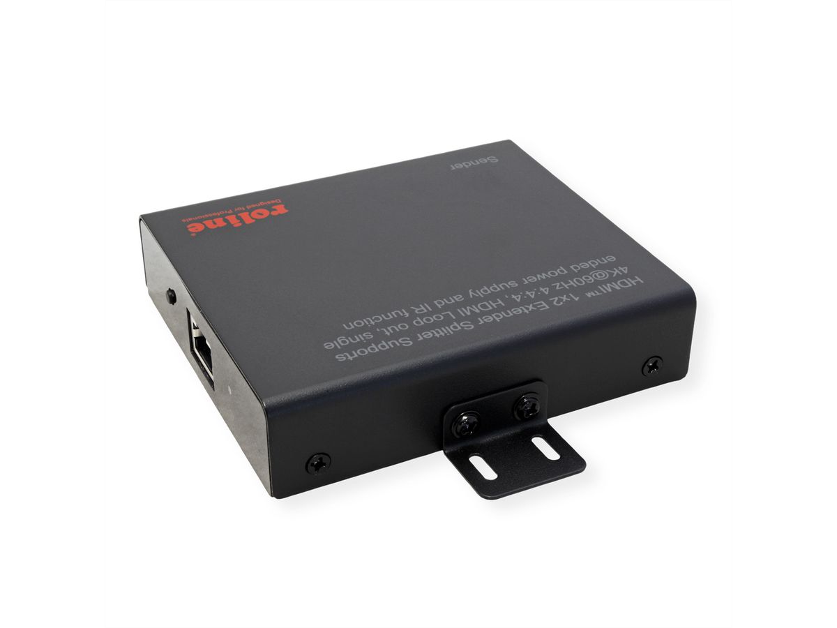 ROLINE HDMI Extender und Splitter, 1x2, über Cat.6A, 70m, 4K60Hz