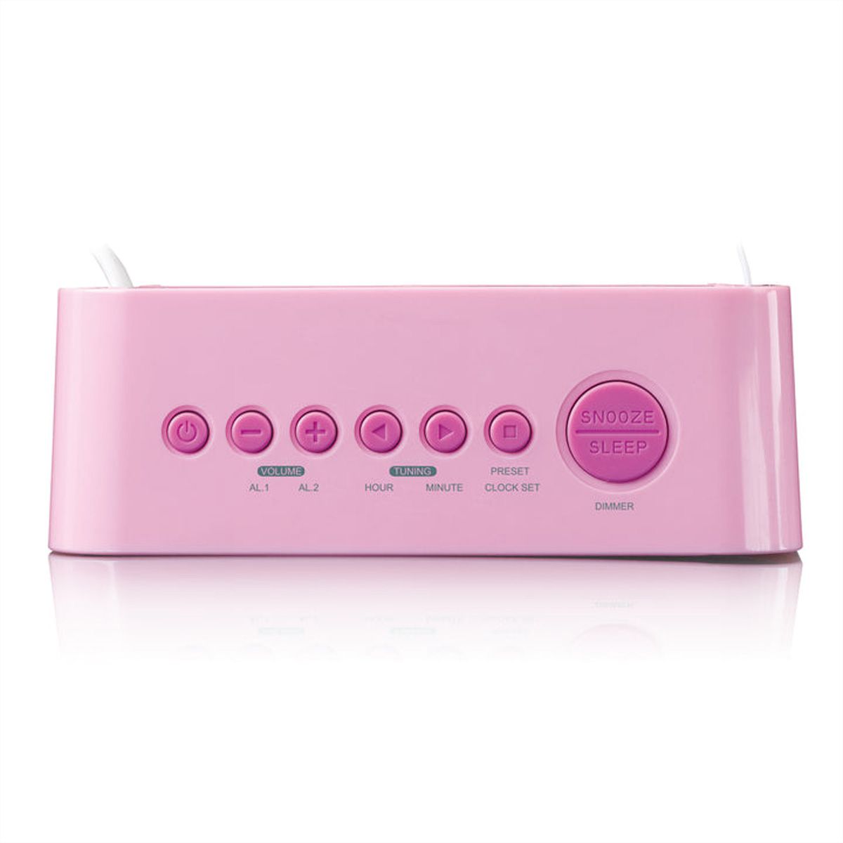 Lenco Radiowecker CR-205 pink, LED-Display, Weckfunktion, Sleeptimer