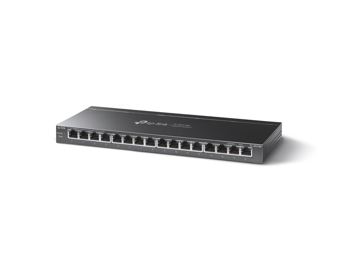 TP-Link TL-SG116P Omada Commutateur Gigabit 16 ports, 16x PoE+