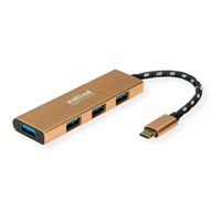 ROLINE GOLD Hub USB 3.2 Gen 1, 4 ports, prise type C