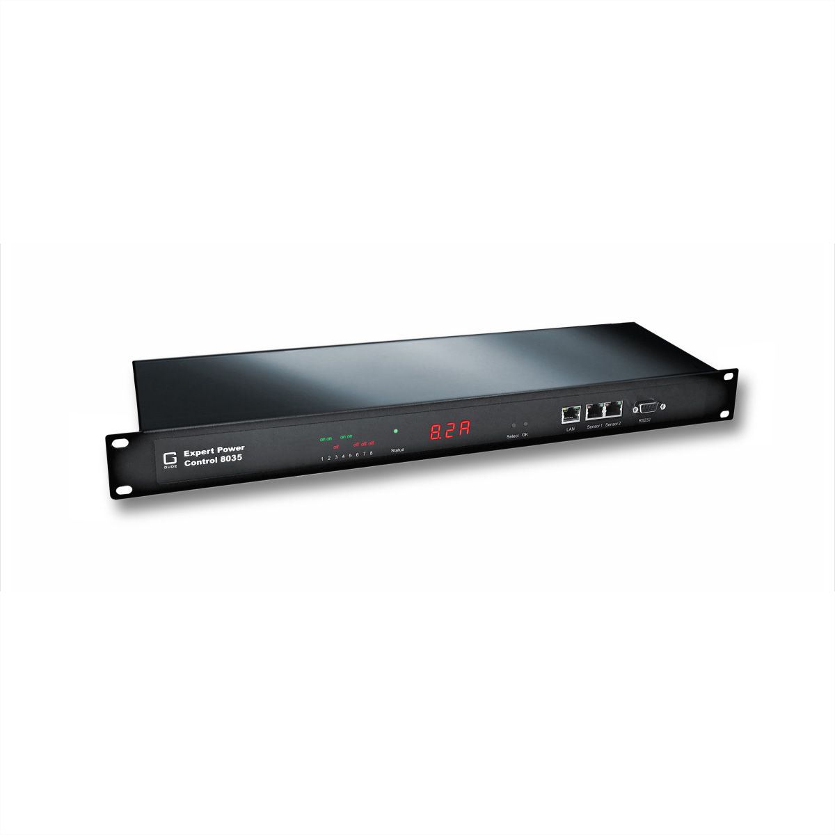 GUDE 8035-2 Expert Power Control  NET 8x C13, IEC-Lock,  mesure par port, 2 ports capteurs