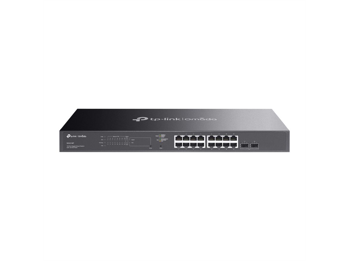 TP-Link SG2218P Switch , 16x Gigabit PoE+ RJ45, 2x SFP Slots