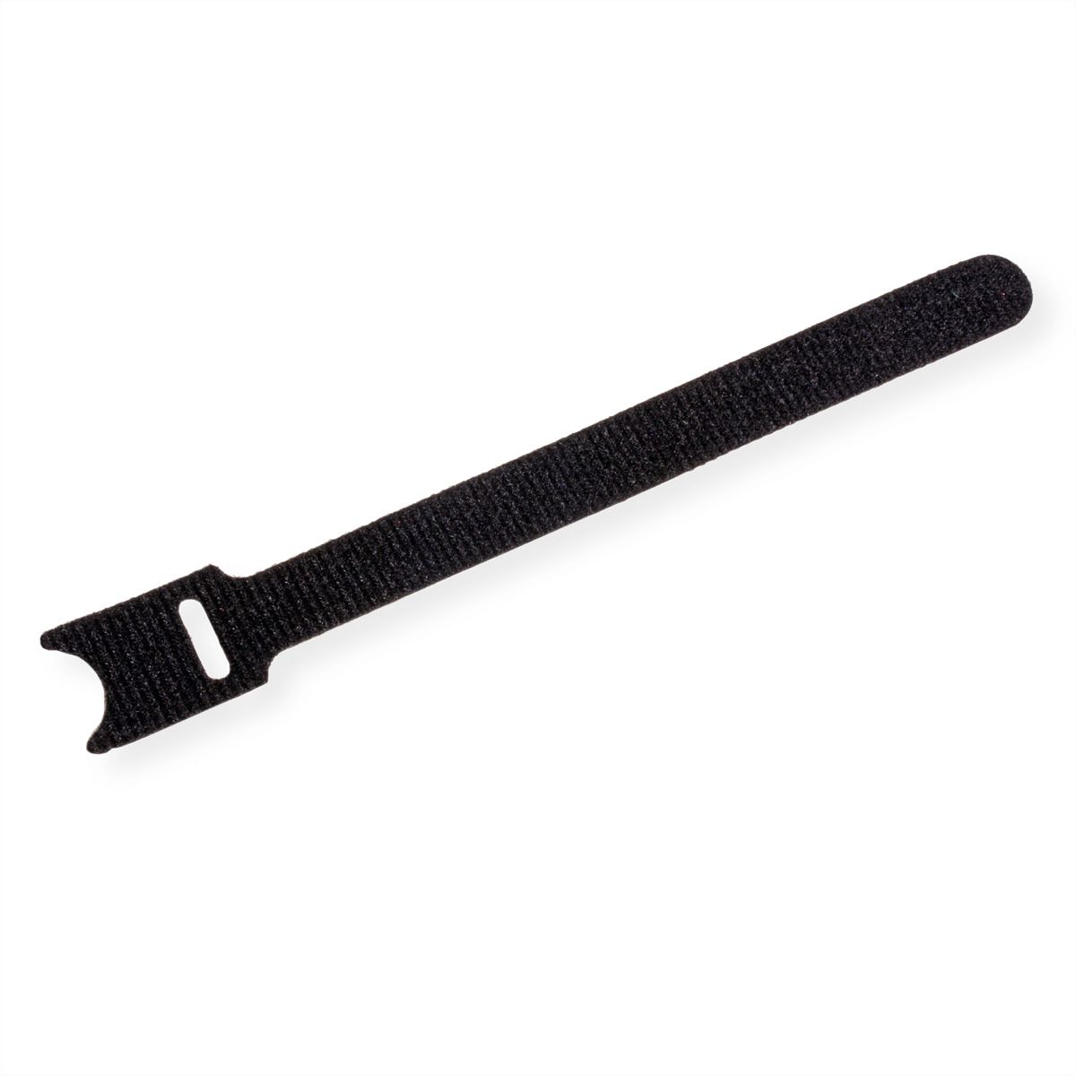 VALUE Bande auto-agrippante avec languette, par 20, noir, 15 cm