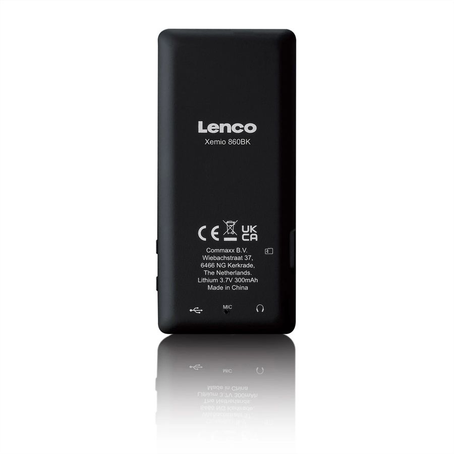 Lenco MP3/MP4-Spieler mit Bluetooth, 8 GB internem Speicher, schwarz