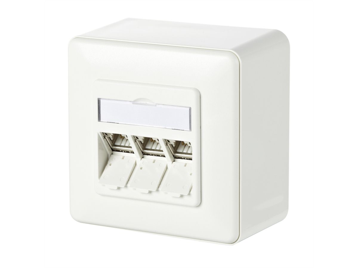 METZ CONNECT C6Amodul 3 ports 180°M AP blanc pur