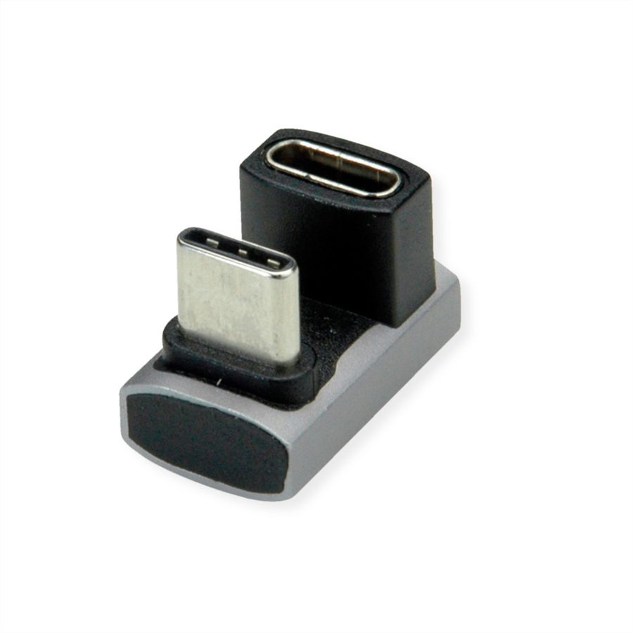 ROLINE Adaptateur USB4 Gen 3x2, Aluminium, 360°, Type C, M/F, argent