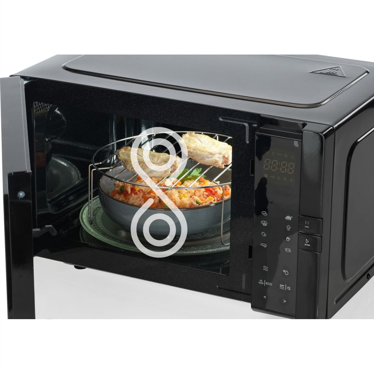Hisense Mikrowelle H25MOBS4HGI, mit Grill, 25L, schwarz
