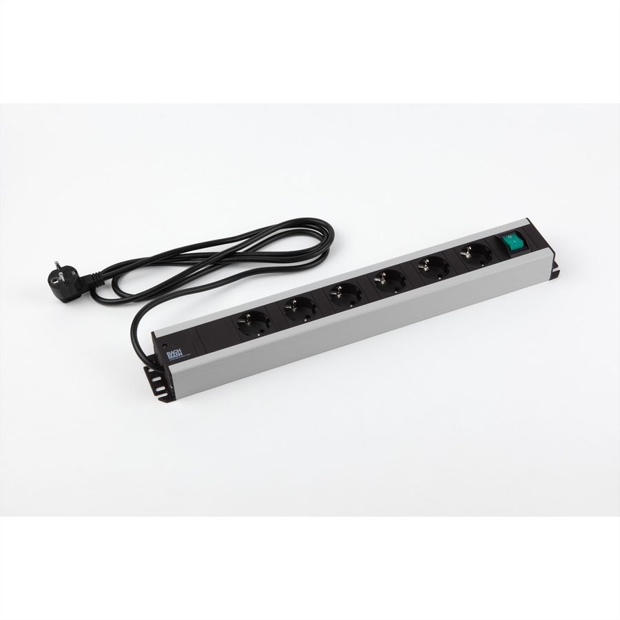 BACHMANN HANDWERKERLEISTE 6x Schutzkontakt, 1x Schalter